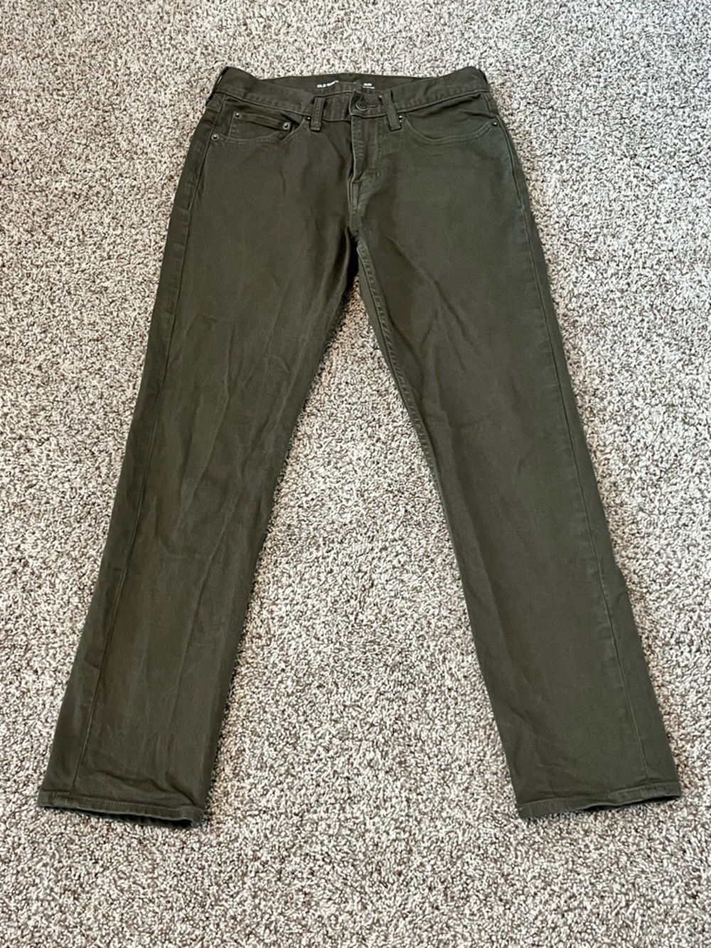 Old Navy Men’s Slim Straight Pants in Olive Green